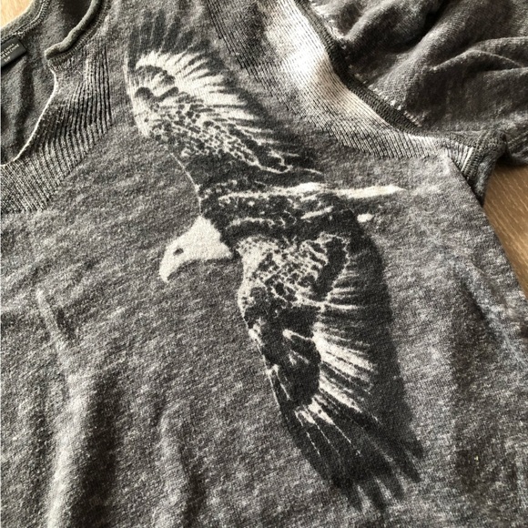 Armani Exchange Eagle Vintage Style Light Sweater in Grey Size S - Picture 5 of 9